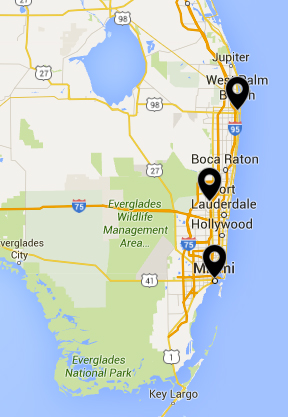 Service Area Map - South Florida